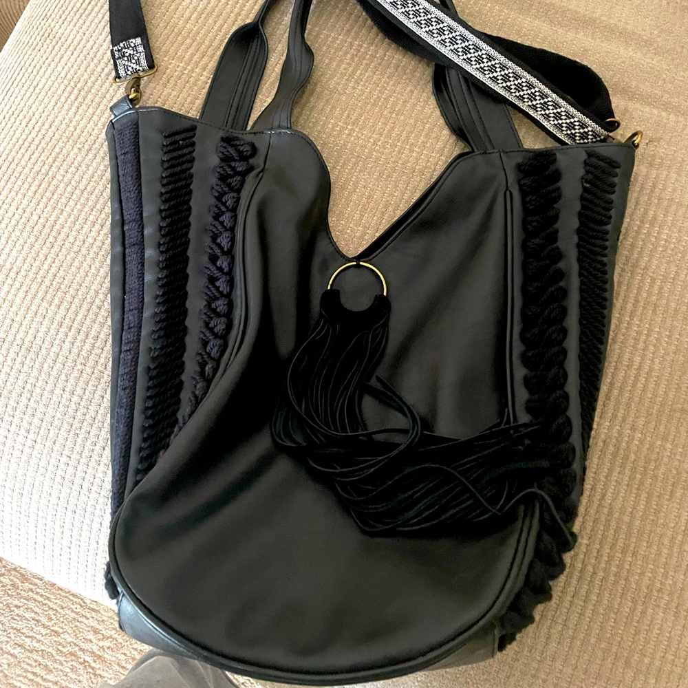 Free People-like Vegan Leather Hobo Bag